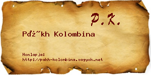 Pákh Kolombina névjegykártya